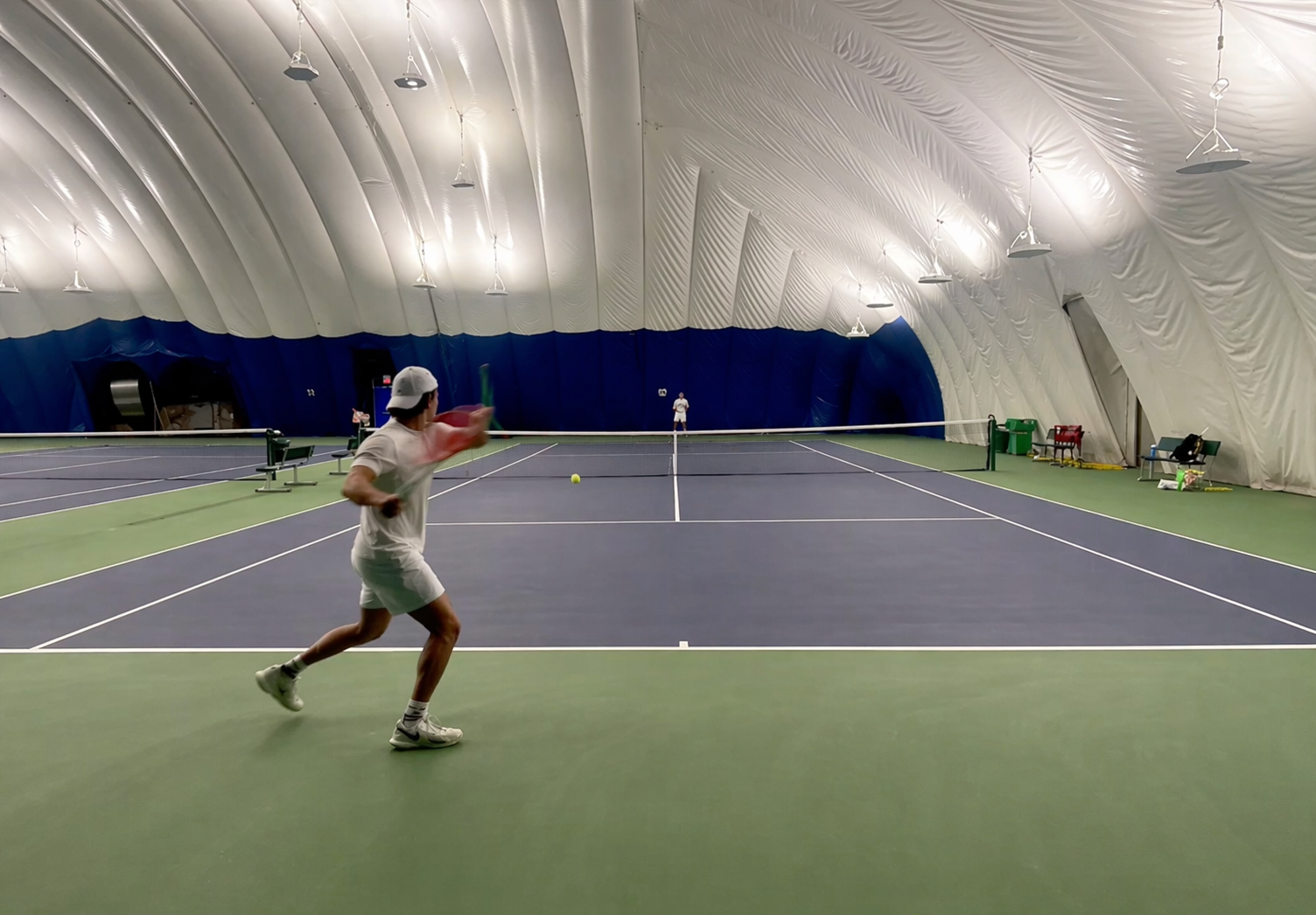 Filming your tennis from behind the court